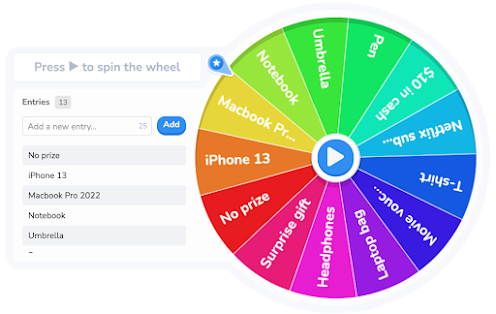 Prize wheel spinner
