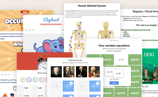 Interacty educational games creation