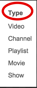 YouTube search