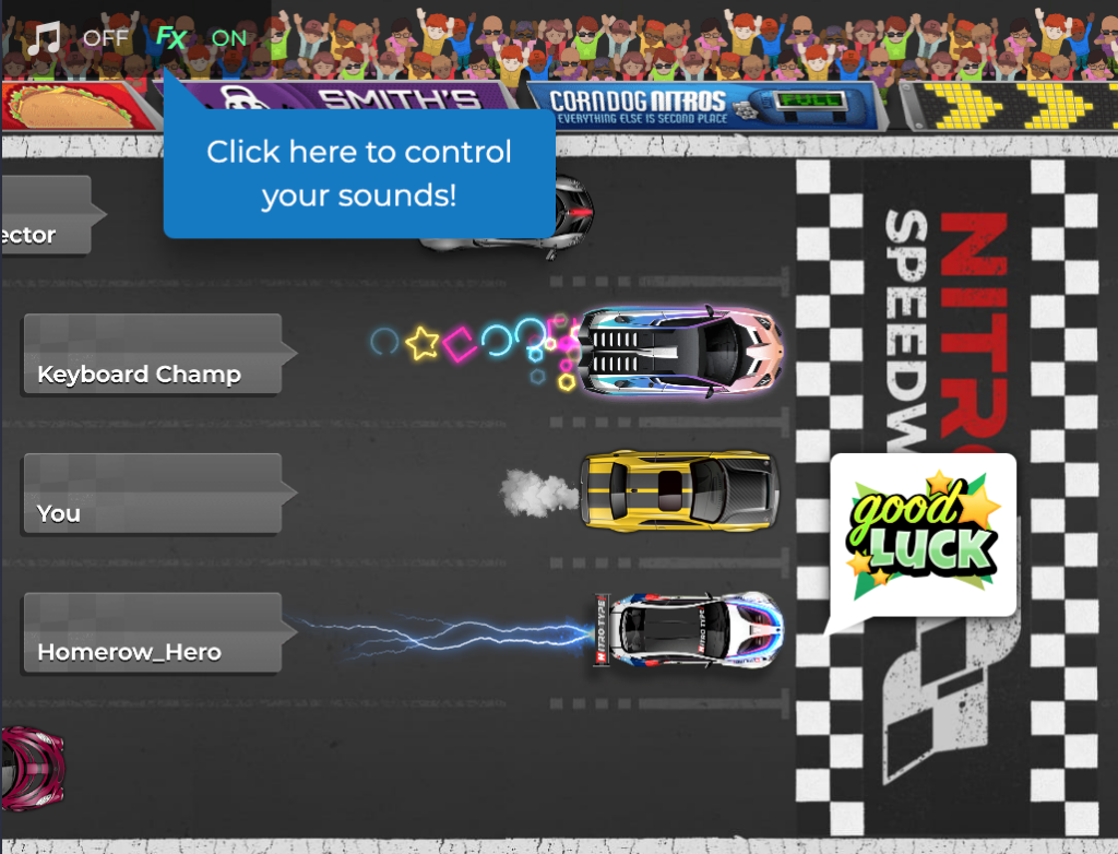 race car typing games