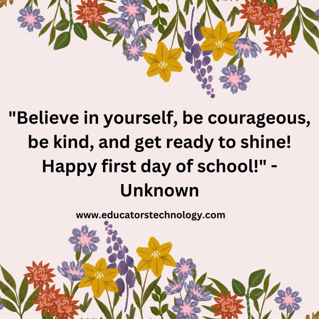 First Day of School Quotes