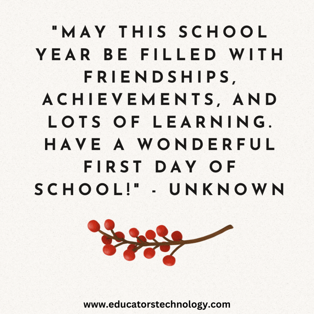 First Day of School Quotes