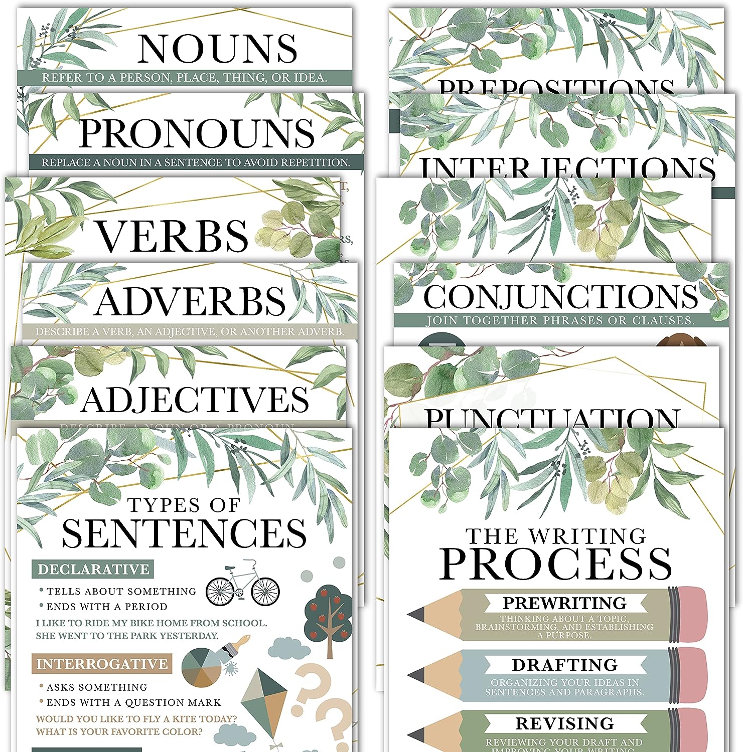 Beautiful Literacy and Language Arts Posters for Classrooms - Educators ...