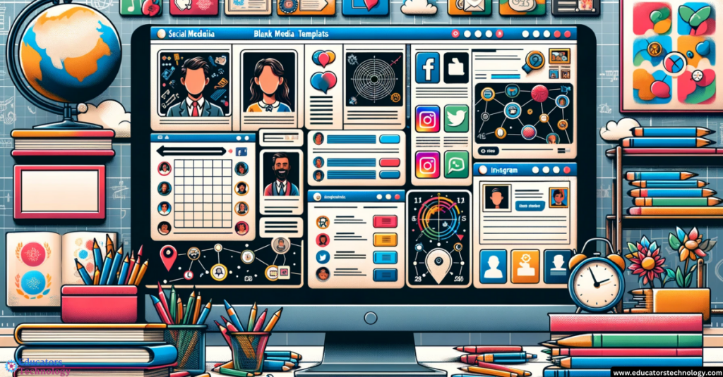 Blank Social Media Templates for Students