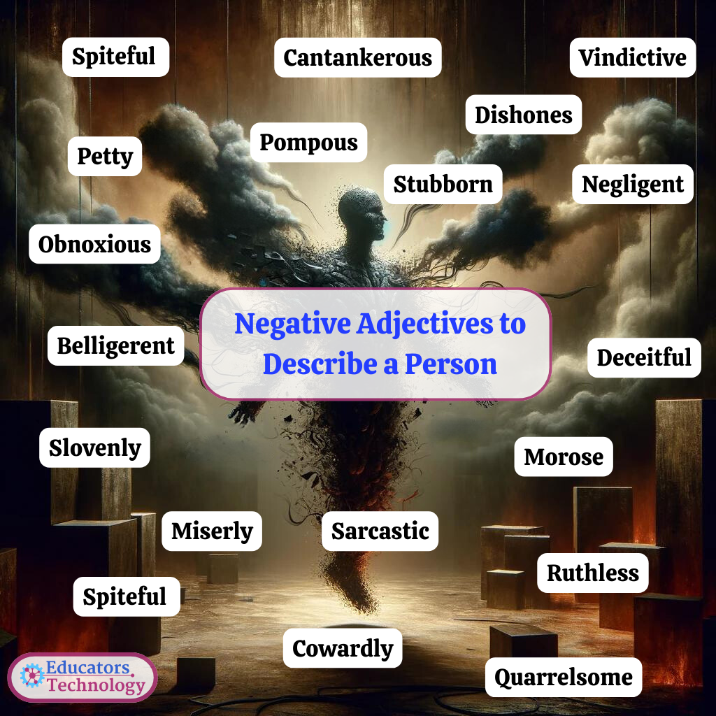 Negative Adjectives to Describe a Person