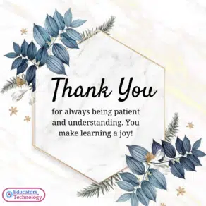 thank you note to teacher