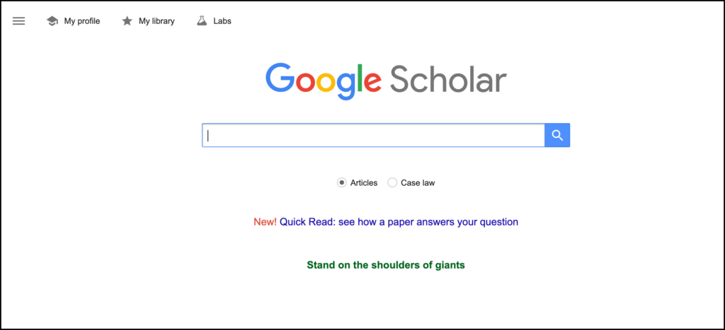 google scholar review
