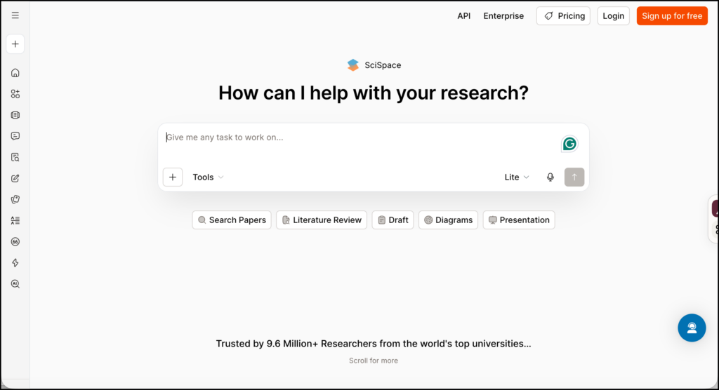scispace screenshot