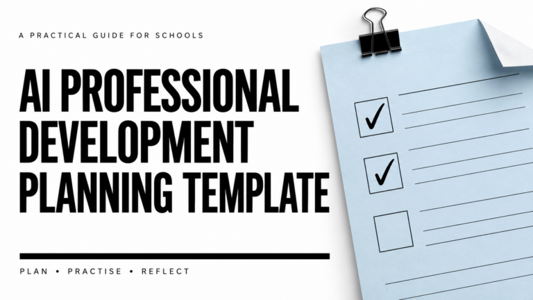 AI Professional Development Planning Template for Schools