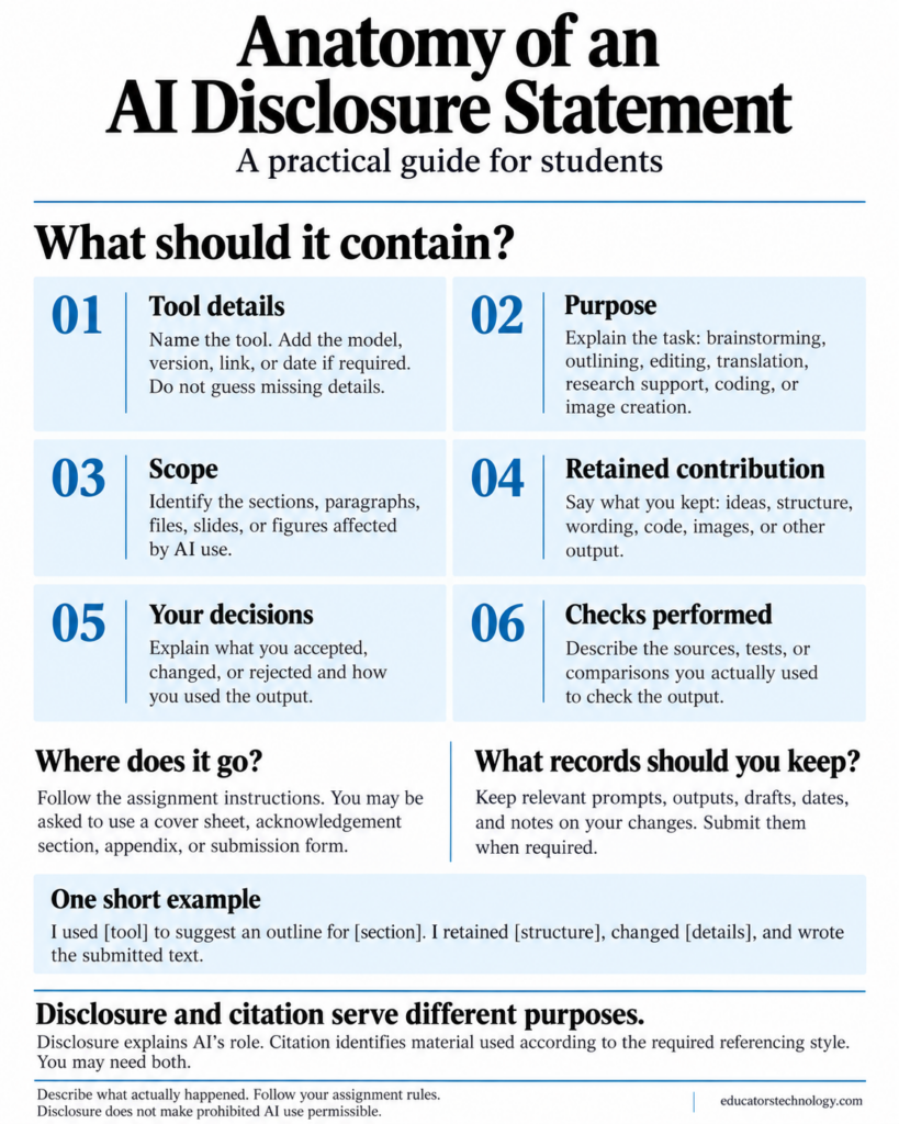 ai disclosure statement