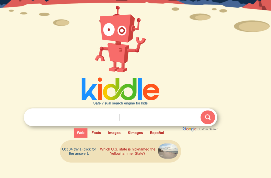 kiddle screenshot