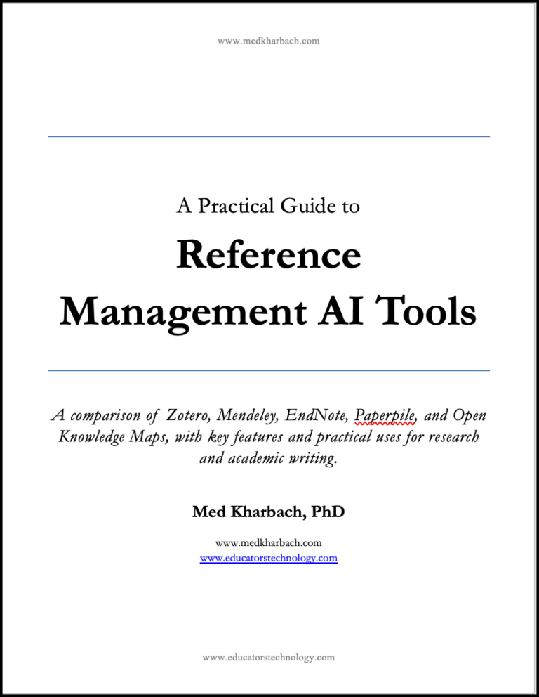 Reference Management AI Tools for Researchers