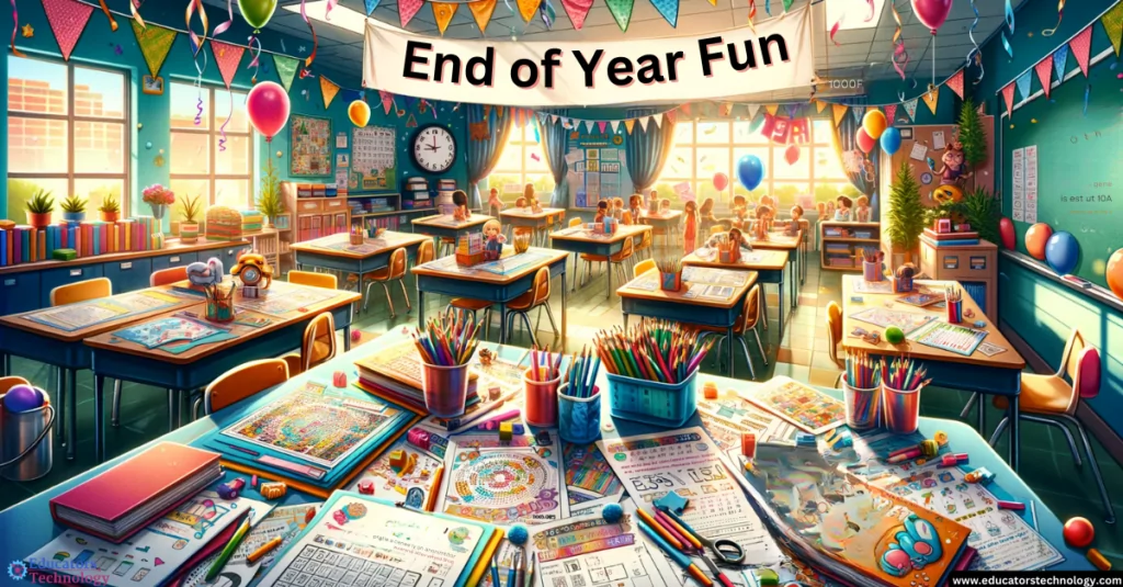 end of year worksheets and printables