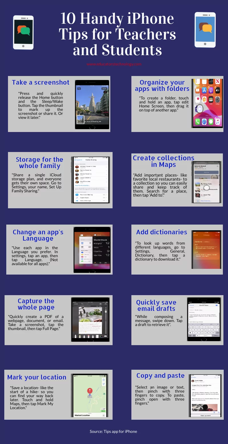 10 Handy iPhone Tips for Teachers and Students