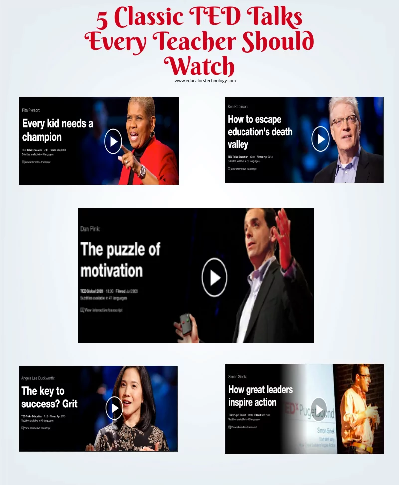 5 Classic TED Talks Every Teacher Should Watch