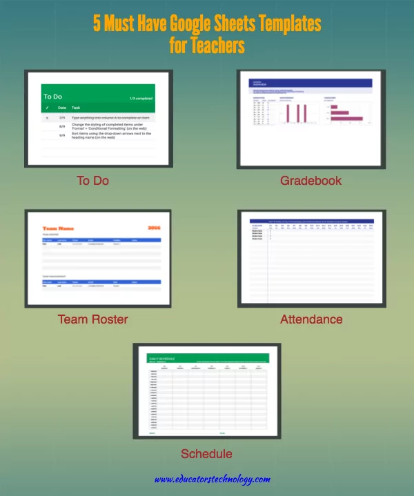 5 Must Have Google Sheets Templates for Teachers