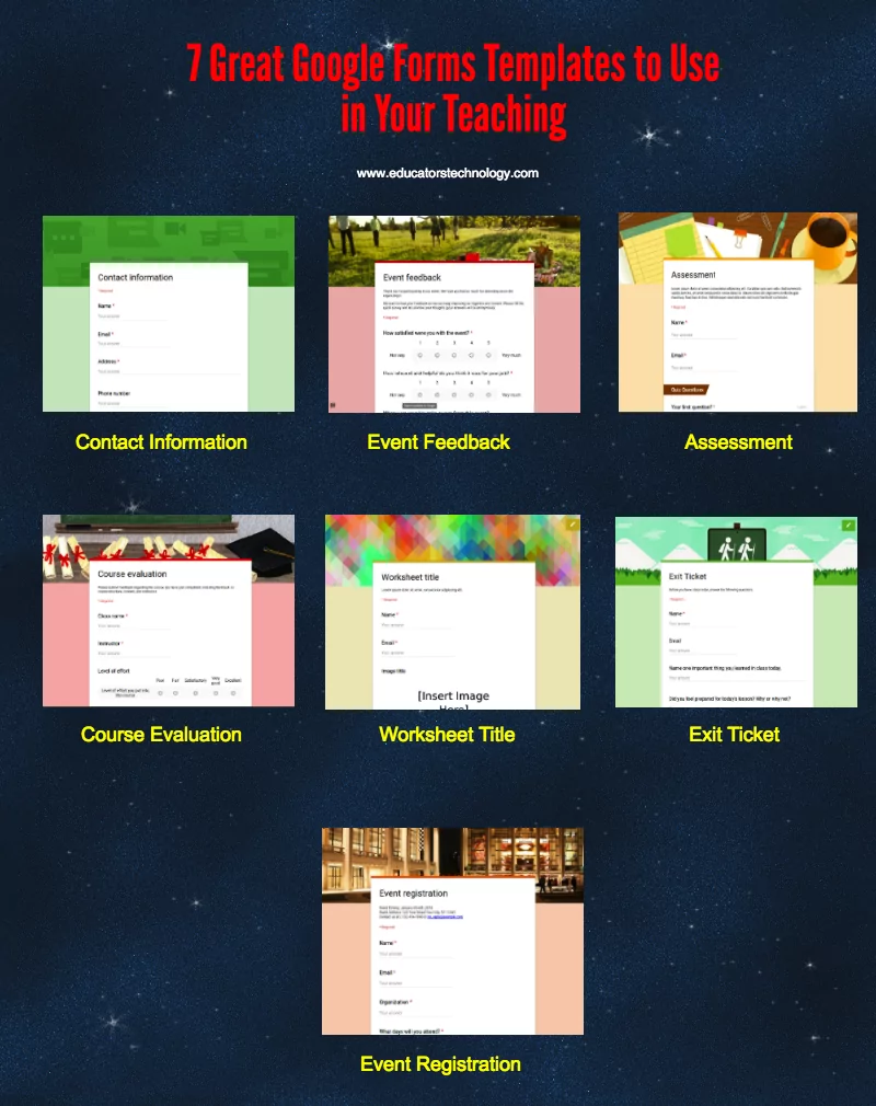 7 Great Google Forms Templates to Use in Your Teaching