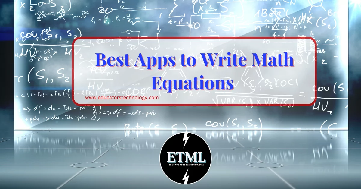 Apps to write math equations