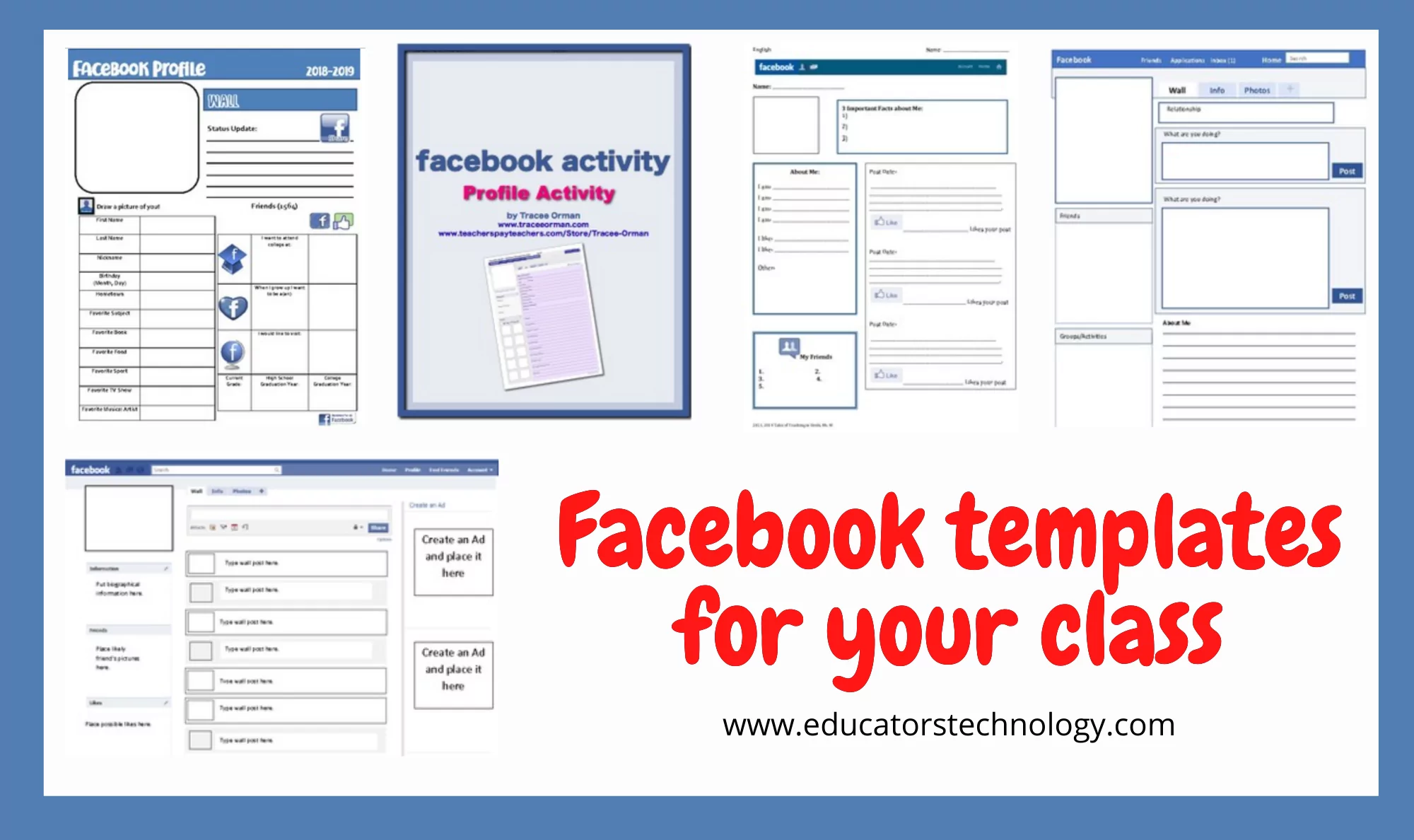 Facebook templates for your class
