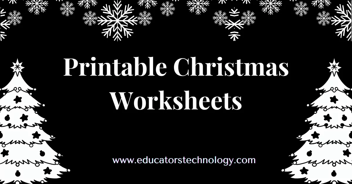 Printable Christmas worksheets