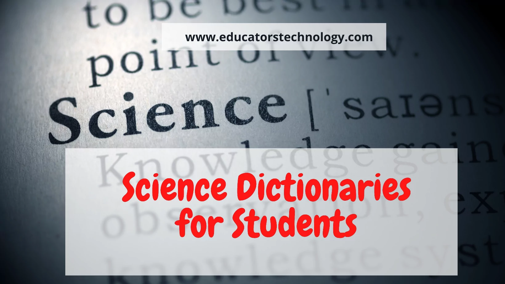 science dictionaries for students
