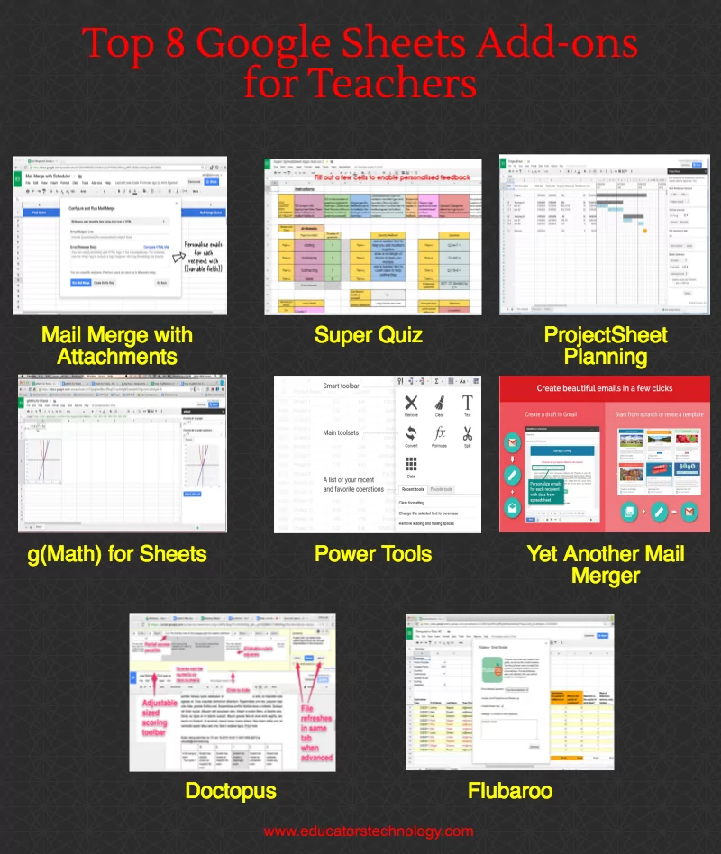 8 Excellent Google Sheets add-ons for Teachers