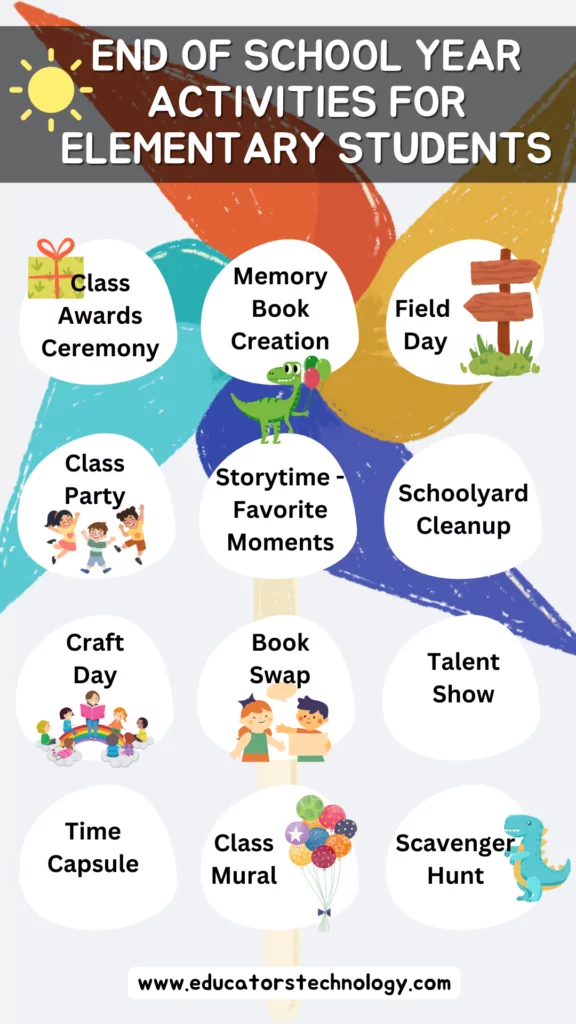 End of School Year Activities for Elementary Students