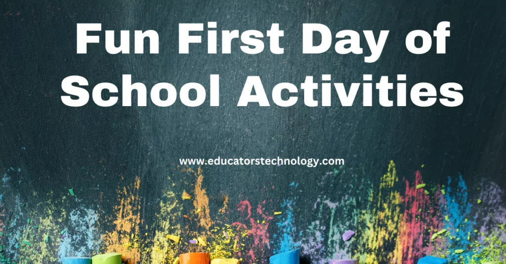 Fun First Day of School Activities