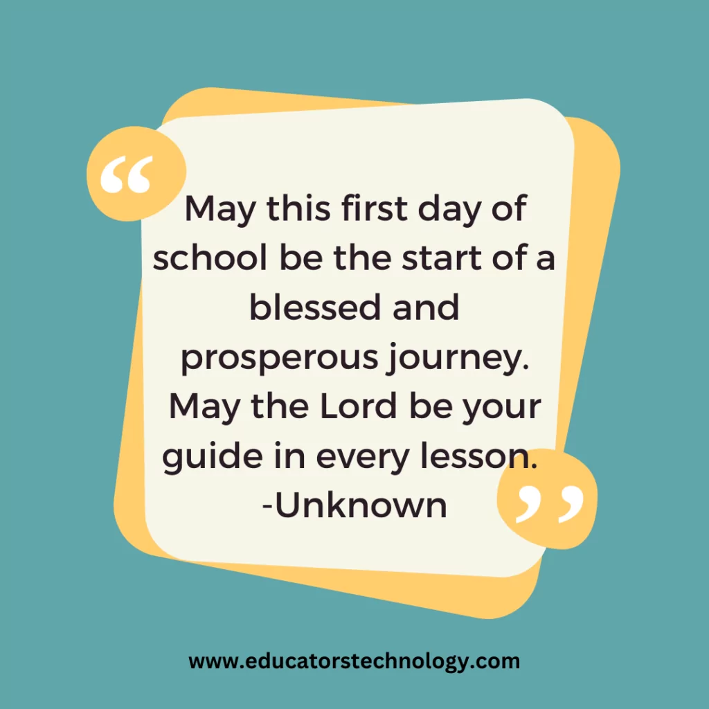 First Day of School Quotes