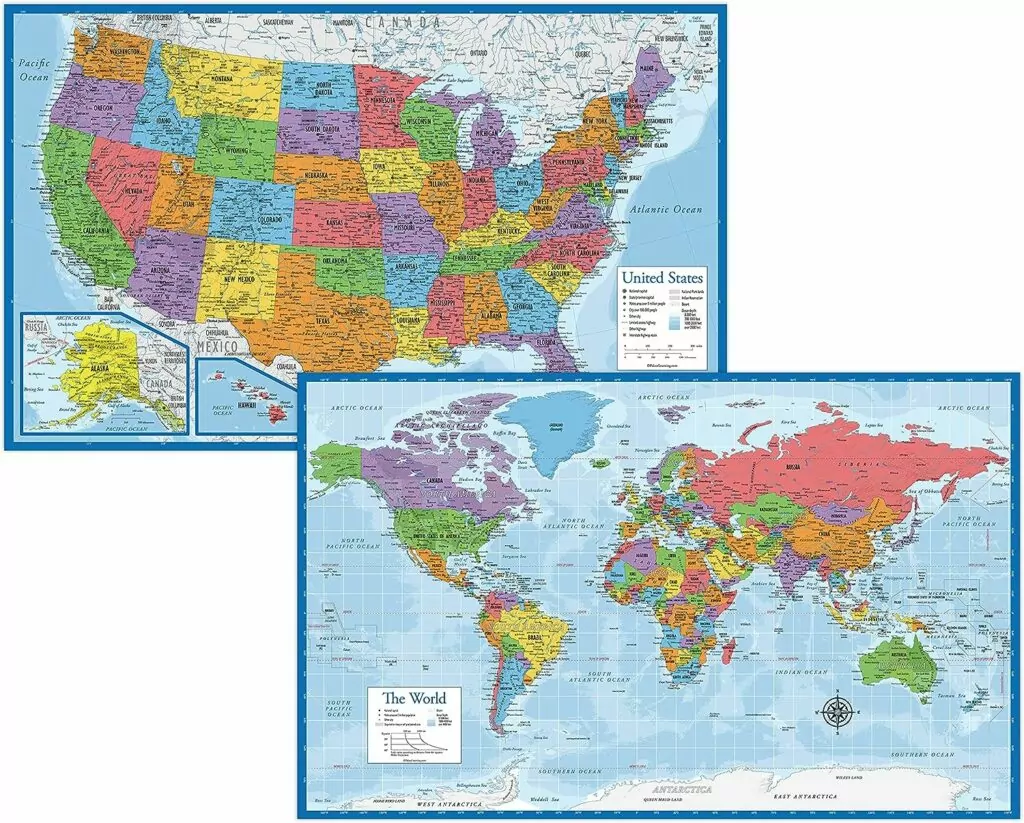 World Map Posters for Classrooms
