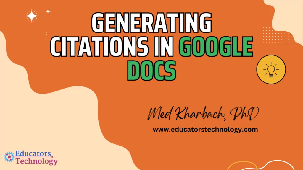 Generate Citations and Bibliographies in Google Docs