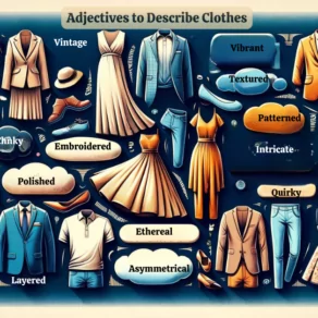 Adjectives to describe clothes