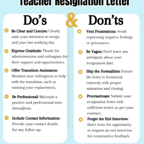 Teacher Resignation Letter Examples