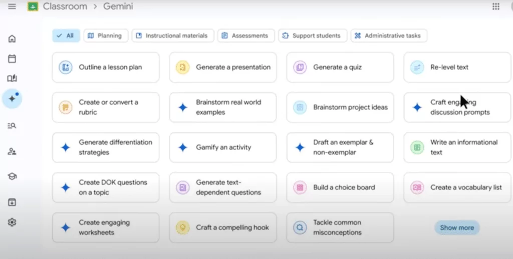 Gemini in Google Classroom